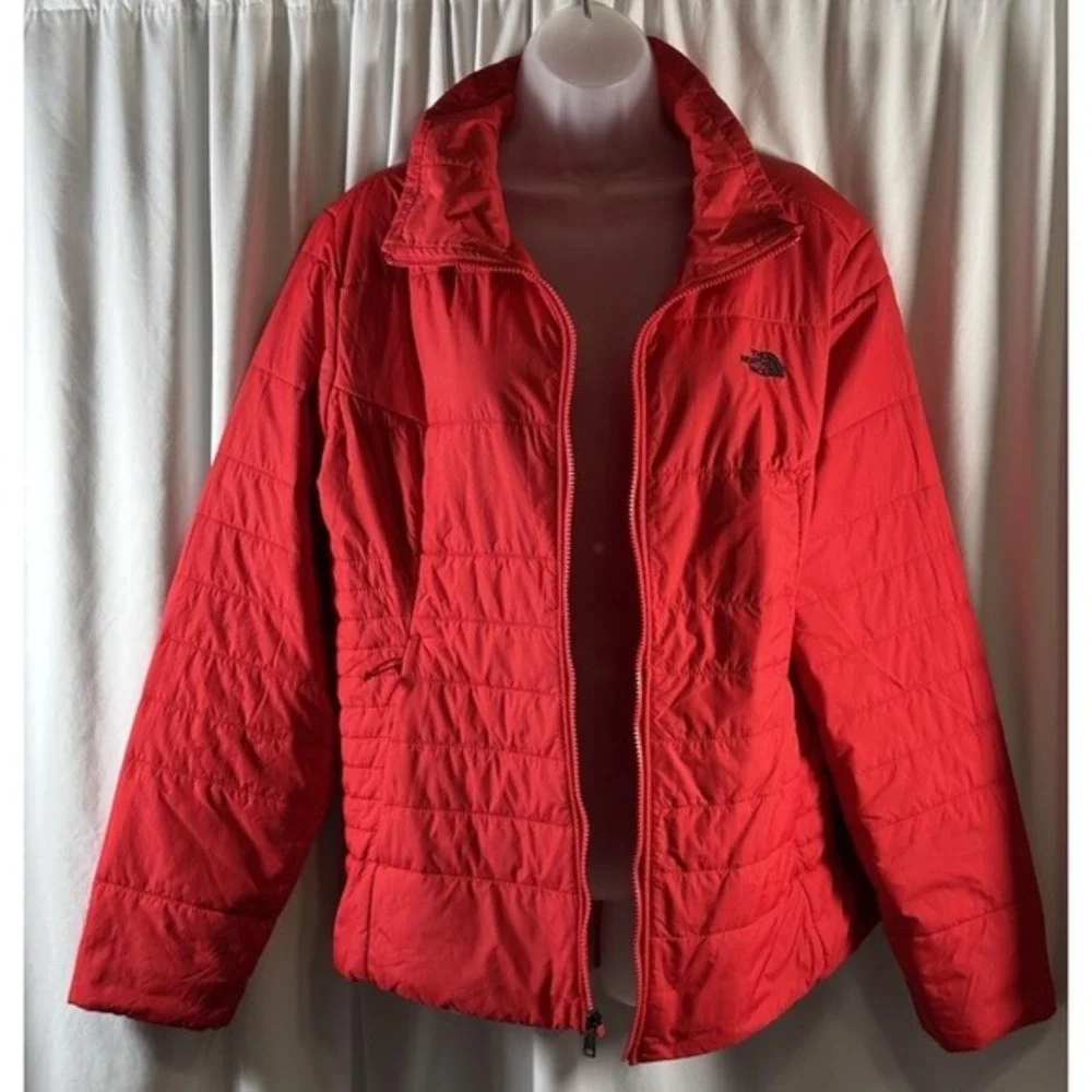 The North Face‎ Red Lightweight Puffer Jacket Full Zip Quilted XL 73-09